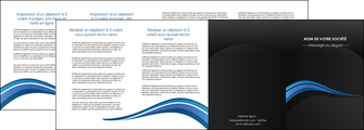 realiser depliant 4 volets  8 pages  web design bleu couleurs froides gris MLIGBE79589