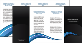 creer modele en ligne depliant 4 volets  8 pages  web design bleu couleurs froides gris MLIGBE79593
