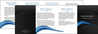 faire depliant 4 volets  8 pages  web design bleu couleurs froides gris MLIGBE79595