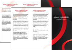 cree depliant 3 volets  6 pages  web design rouge rond abstrait MIF79657