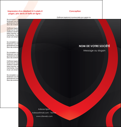 imprimer depliant 2 volets  4 pages  web design rouge rond abstrait MIF79659