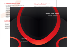 impression depliant 2 volets  4 pages  web design rouge rond abstrait MIF79671