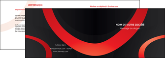 cree depliant 2 volets  4 pages  web design rouge rond abstrait MIF79675