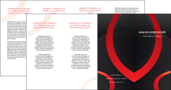 maquette en ligne a personnaliser depliant 4 volets  8 pages  web design rouge rond abstrait MIF79697