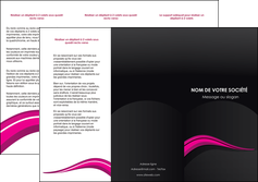 faire depliant 3 volets  6 pages  web design violet fond violet arriere plan MLIGBE80323