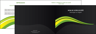 cree depliant 2 volets  4 pages  paysage vert gris nature MIFBE80367