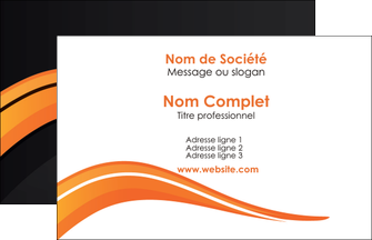 exemple carte de visite web design orange gris couleur froide MIF80401