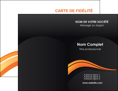 cree carte de visite web design orange gris couleur froide MIF80411