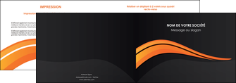 creation graphique en ligne depliant 2 volets  4 pages  web design orange gris couleur froide MIF80419