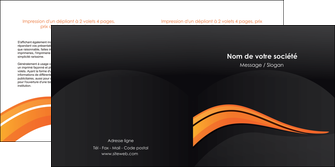 impression depliant 2 volets  4 pages  web design orange gris couleur froide MIF80431
