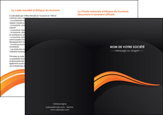 modele en ligne depliant 2 volets  4 pages  web design orange gris couleur froide MIF80441