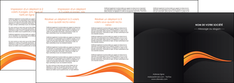 exemple depliant 4 volets  8 pages  web design orange gris couleur froide MIF80445