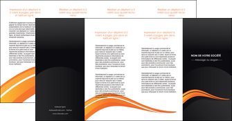 realiser depliant 4 volets  8 pages  web design orange gris couleur froide MIF80449