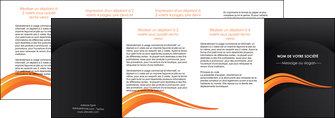 modele en ligne depliant 4 volets  8 pages  web design orange gris couleur froide MIF80451