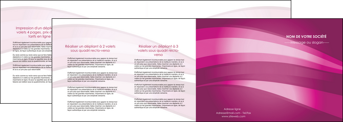 modele depliant 4 volets  8 pages  web design rose rose fuschia couleur MID80549