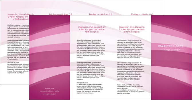 imprimer depliant 4 volets  8 pages  web design rose rose fuschia couleur MID80553