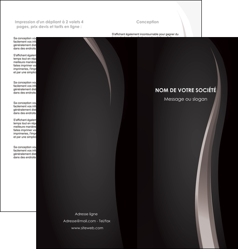 creation graphique en ligne depliant 2 volets  4 pages  web design gris fond gris simple MIDBE81153