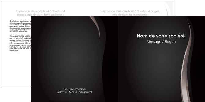 personnaliser modele de depliant 2 volets  4 pages  web design gris fond gris simple MFLUOO81155