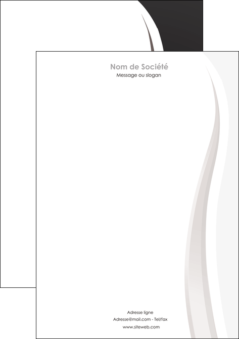 personnaliser modele de tete de lettre web design gris fond gris simple MIDBE81157