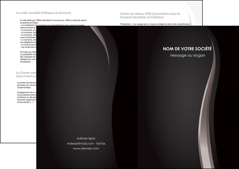 impression depliant 2 volets  4 pages  web design gris fond gris simple MIDBE81165