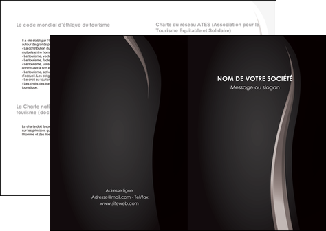 modele depliant 2 volets  4 pages  web design gris fond gris simple MFLUOO81179