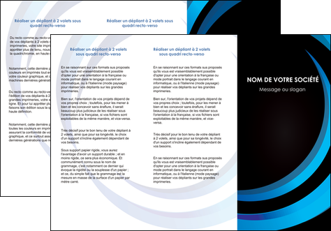 faire depliant 3 volets  6 pages  web design bleu couleurs froides abstrait MLGI81307