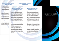 faire depliant 3 volets  6 pages  web design bleu couleurs froides abstrait MLGI81307