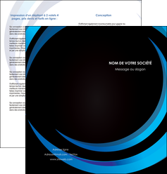 realiser depliant 2 volets  4 pages  web design bleu couleurs froides abstrait MLGI81309