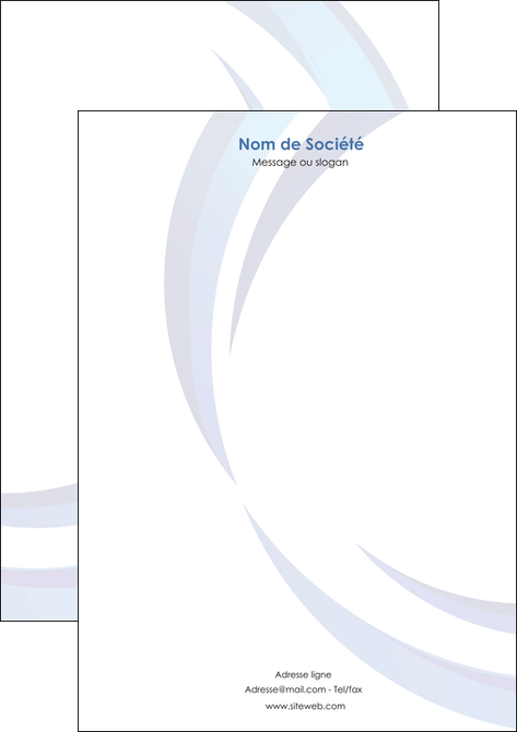 creer modele en ligne tete de lettre web design bleu couleurs froides abstrait MLGI81313