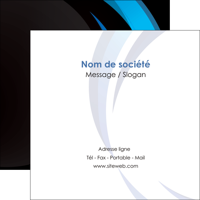 personnaliser modele de flyers web design bleu couleurs froides abstrait MLGI81315