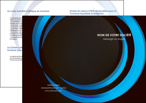 personnaliser modele de depliant 2 volets  4 pages  web design bleu couleurs froides abstrait MLGI81335