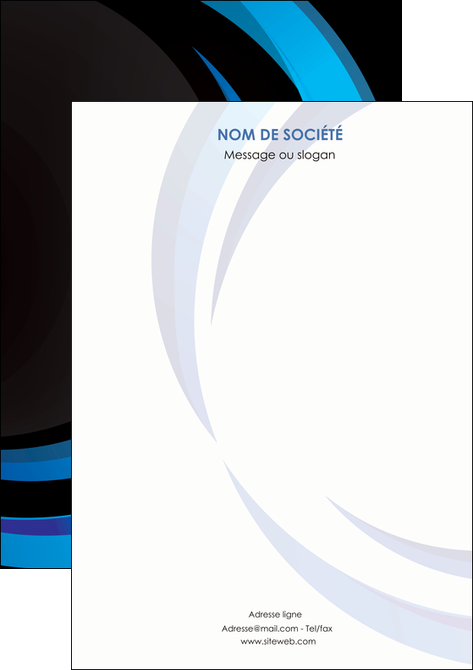 personnaliser modele de affiche web design bleu couleurs froides abstrait MLGI81343