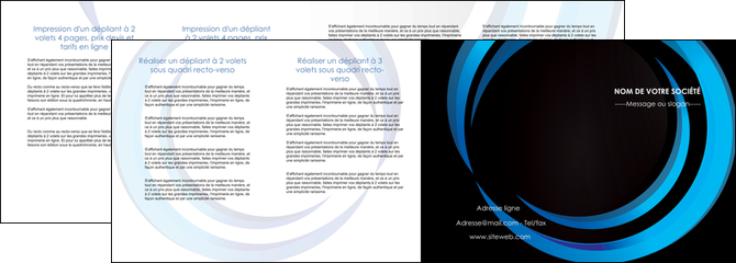 cree depliant 4 volets  8 pages  web design bleu couleurs froides abstrait MLGI81345