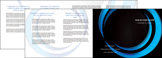 cree depliant 4 volets  8 pages  web design bleu couleurs froides abstrait MLGI81345
