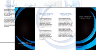 faire depliant 4 volets  8 pages  web design bleu couleurs froides abstrait MLGI81349