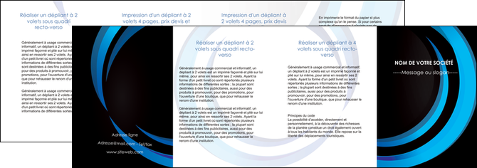 impression depliant 4 volets  8 pages  web design bleu couleurs froides abstrait MLGI81351