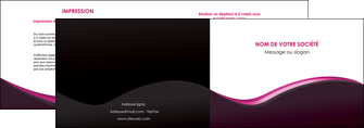 faire modele a imprimer depliant 2 volets  4 pages  web design violet noir fond noir MLIG81965