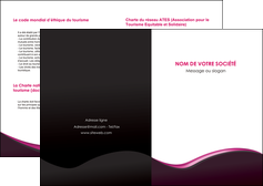 faire modele a imprimer depliant 2 volets  4 pages  web design violet noir fond noir MLIG81975