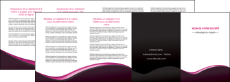 modele depliant 4 volets  8 pages  web design violet noir fond noir MLIG81985