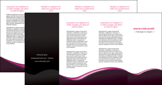 realiser depliant 4 volets  8 pages  web design violet noir fond noir MLIG81989