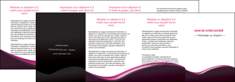 modele en ligne depliant 4 volets  8 pages  web design violet noir fond noir MLIG81991