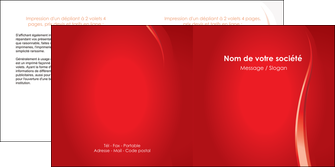 exemple depliant 2 volets  4 pages  web design rouge couleur colore MIFBE82303