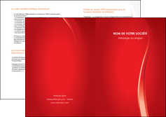 personnaliser maquette depliant 2 volets  4 pages  web design rouge couleur colore MIFBE82313