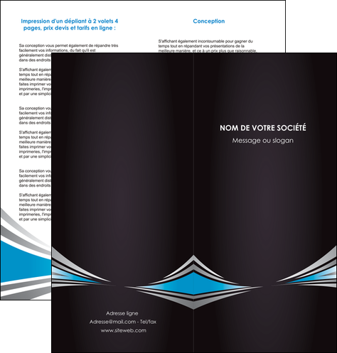 realiser depliant 2 volets  4 pages  web design abstrait arriere plan bande MFLUOO84381