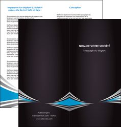 realiser depliant 2 volets  4 pages  web design abstrait arriere plan bande MFLUOO84381