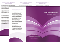 imprimerie depliant 3 volets  6 pages  web design abstrait violet violette MLIG88325