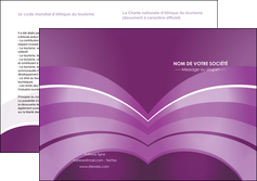 creer modele en ligne depliant 2 volets  4 pages  web design abstrait violet violette MLIG88339