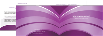 creer modele en ligne depliant 2 volets  4 pages  web design abstrait violet violette MLIG88343
