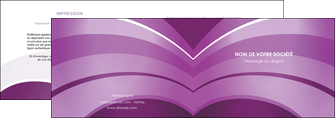 modele depliant 2 volets  4 pages  web design abstrait violet violette MLIG88345