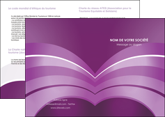 creer modele en ligne depliant 2 volets  4 pages  web design abstrait violet violette MLIG88353
